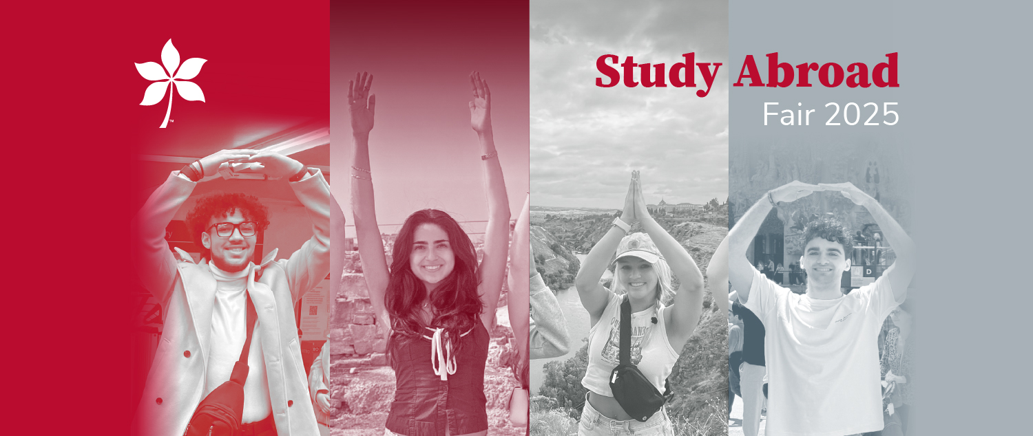 Infographic with text "Study Abroad Fair 2025"