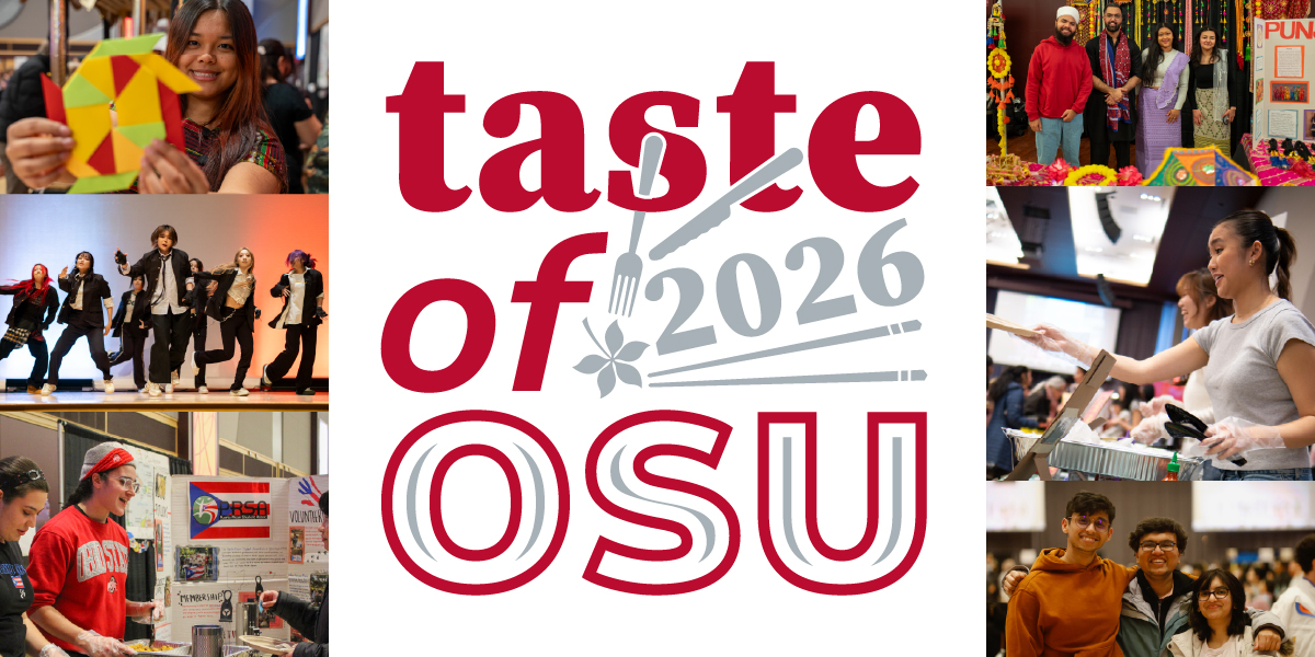 Taste of OSU 2026 banner with images of cultural events 