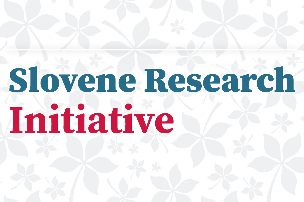 Slovene Research Initiative with Buckeye leaves as a background