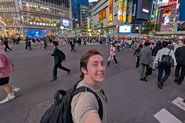 Student selfie in Kyoto