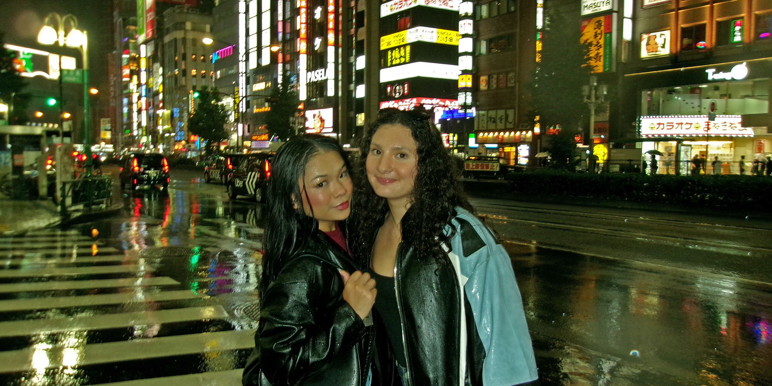 students on the streets of japan