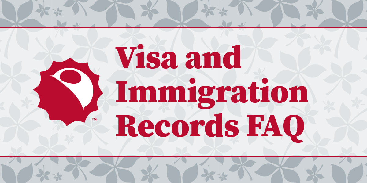 Visa and Immigration Records FAQ Tile graphic