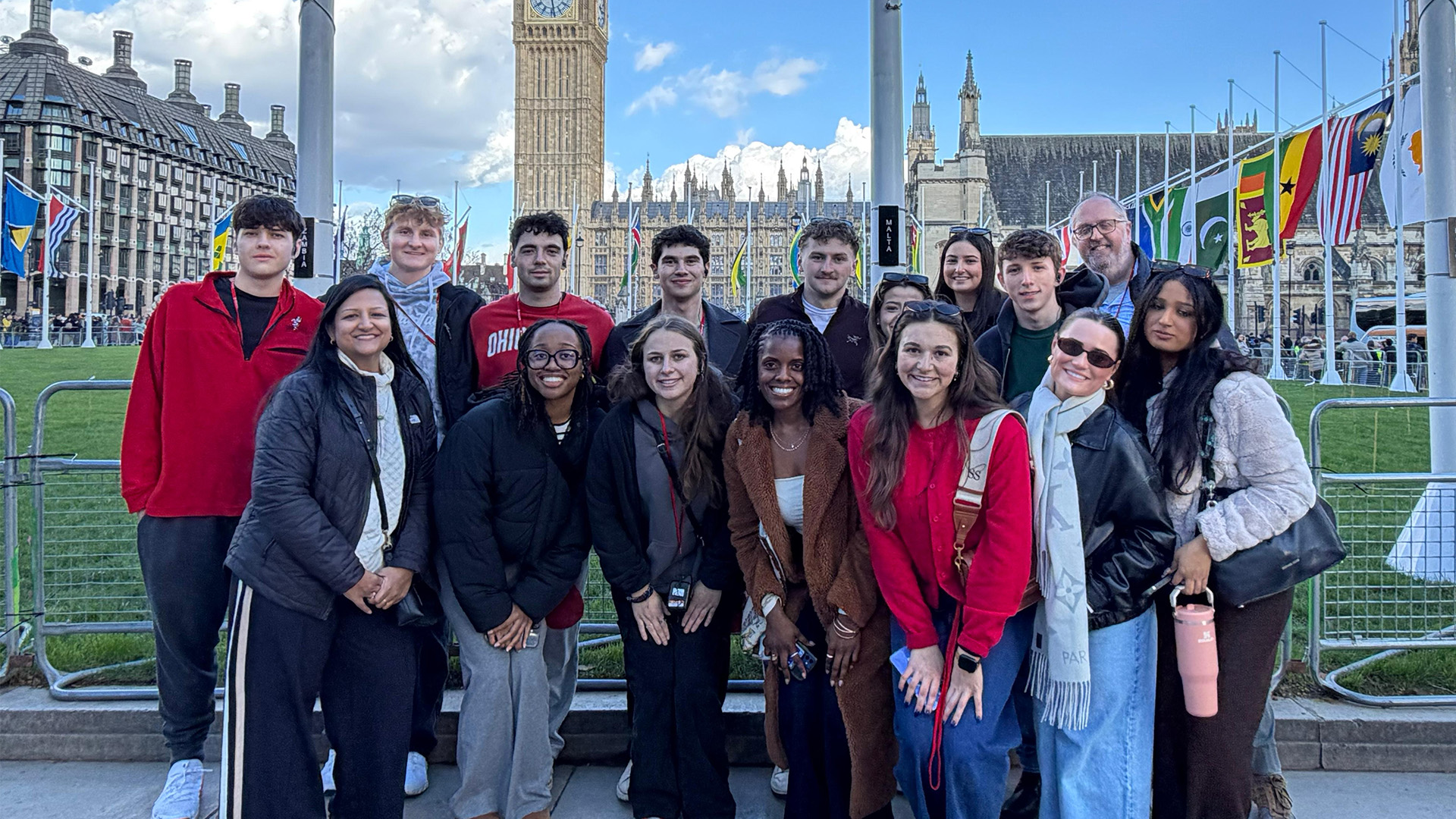 students posing in front of Big Ben