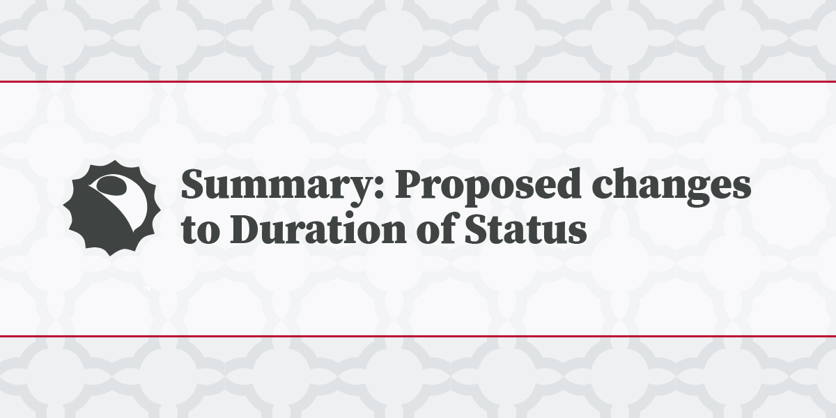 Summary: Proposed Changes to Duration of Status graphic