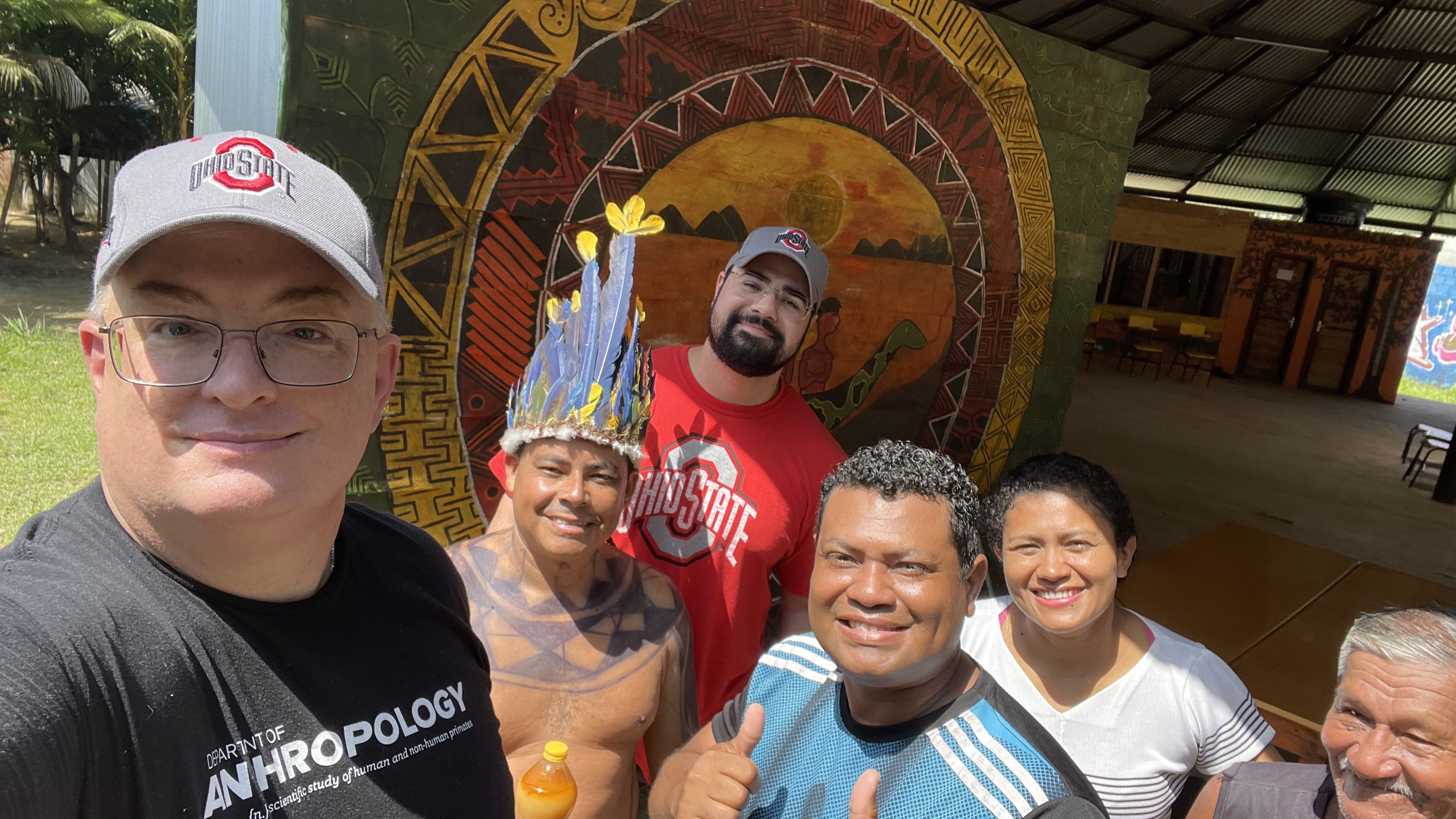 Person selfie with people in Brazil