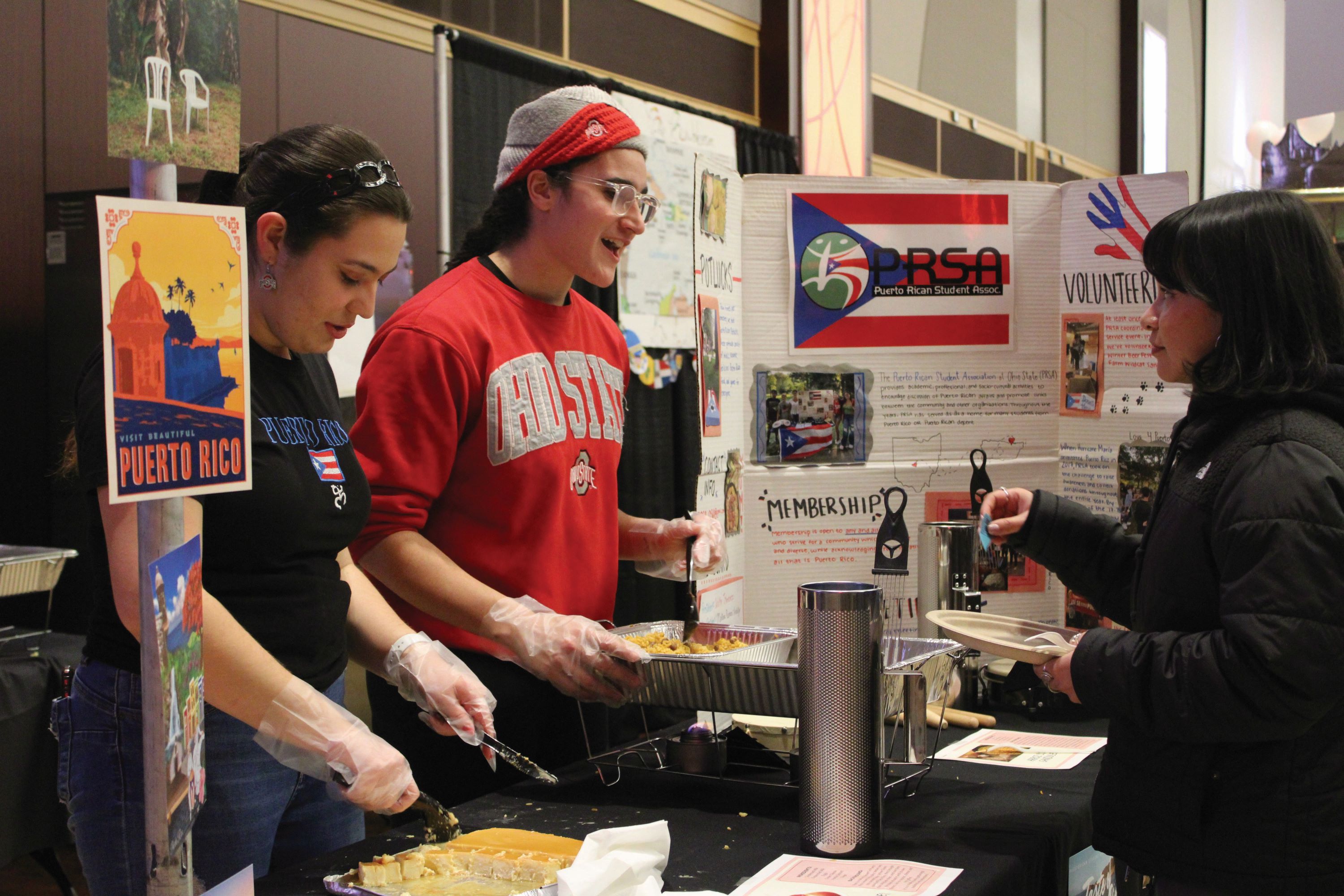 Students talking with one another at Taste of OSU