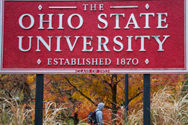 Ohio State sign outside on university grounds