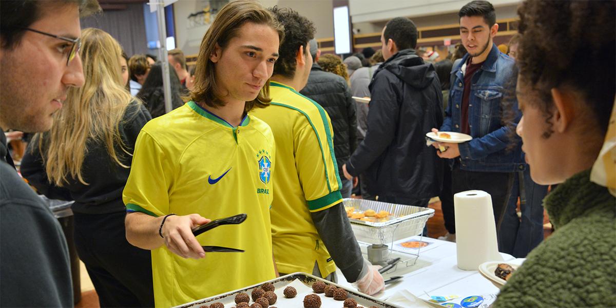 Taste of OSU 2023 Brazilian booth serving chocolates