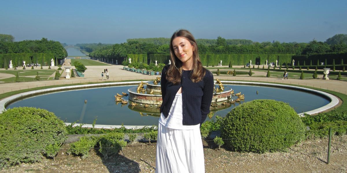 student at palace of versailles
