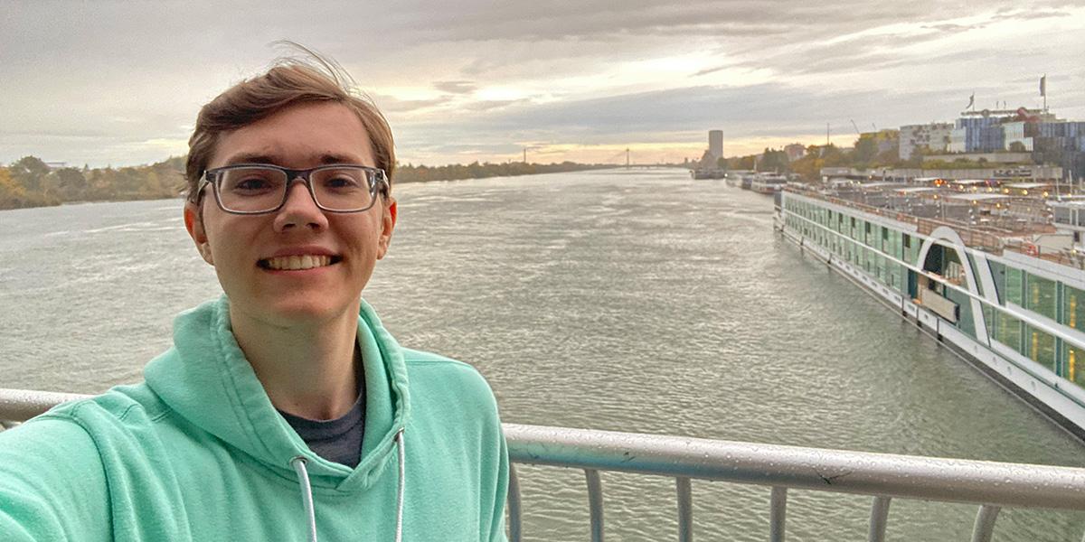 Ian Wheatley overlooking river