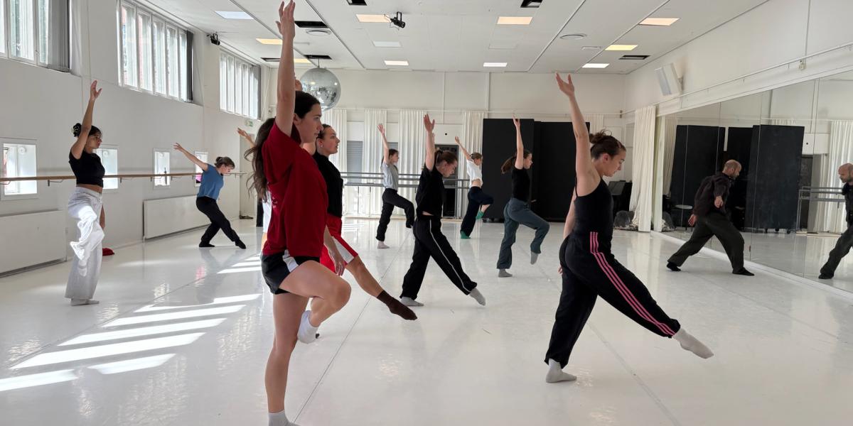 Students in a dance studio
