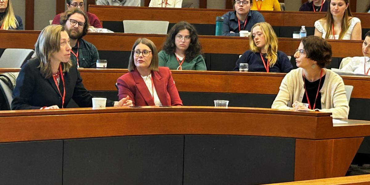Group of Slavic Conference attendees seated at the conference