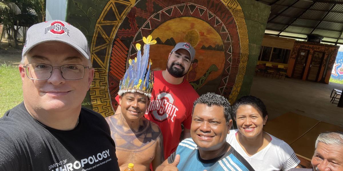 Person selfie with people in Brazil