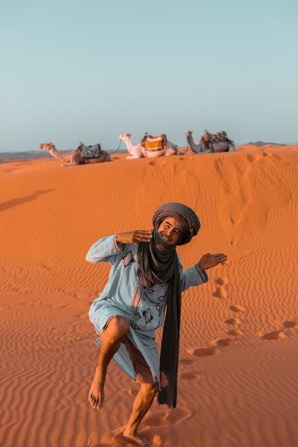 Man in desert