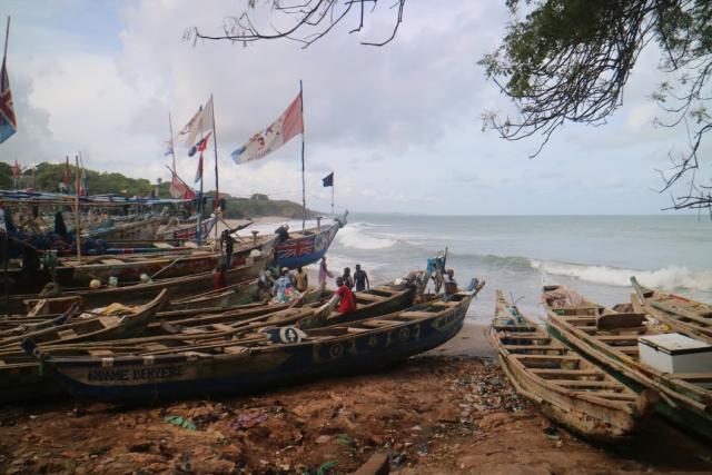 boats on shoreline of eater