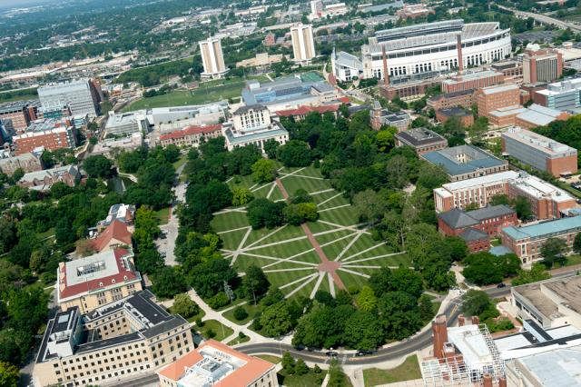 An aerial view of the Oval.