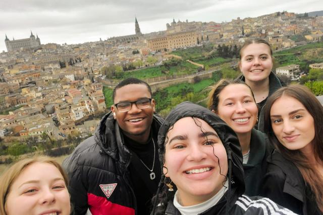 Six students selfie