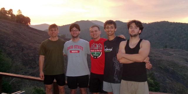 students overlooking a landscape