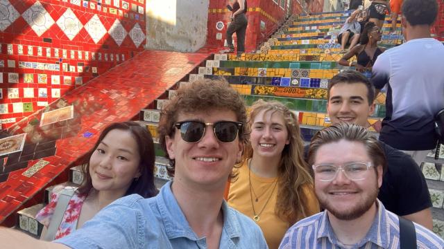 Five students in Brazil