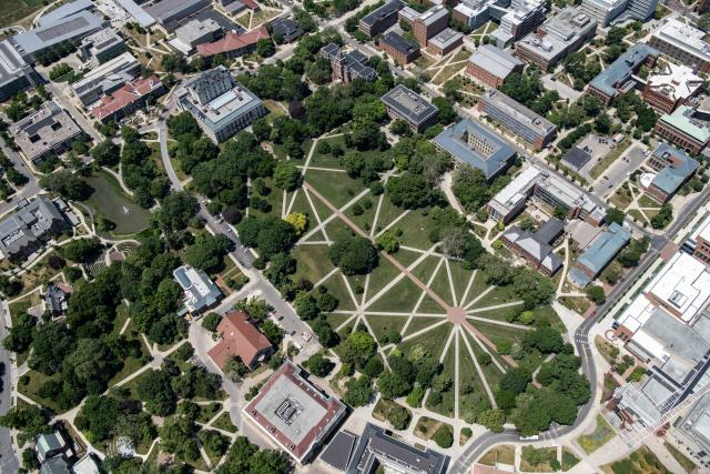 Birdseye view of the Oval