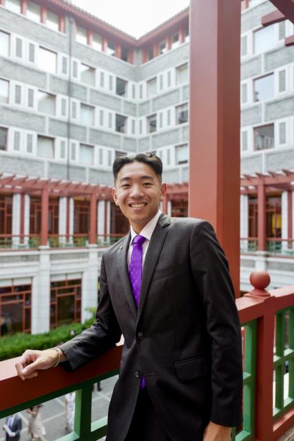Student at Chinese college campus