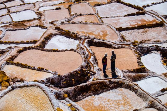 two men in salt mine