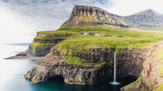 island surrounded by body of water