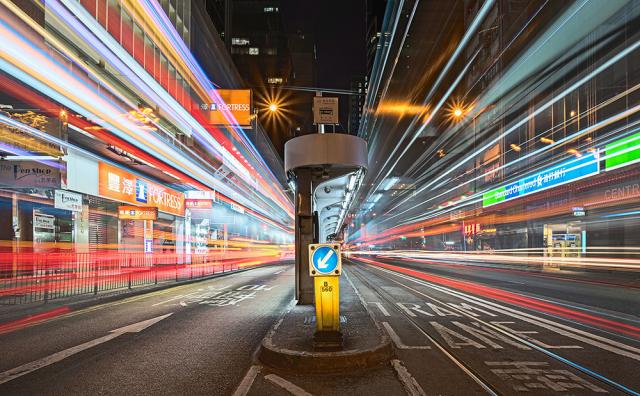 Bright lighted city
