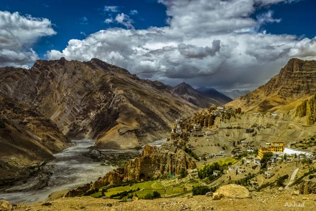 Long mountainous view