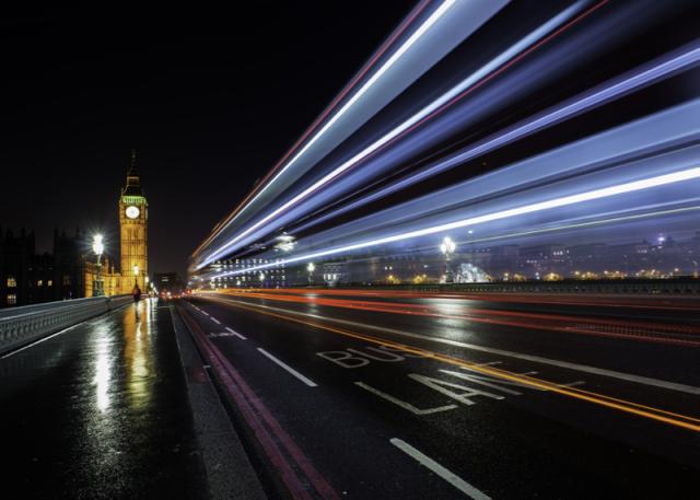 Bright lighted city