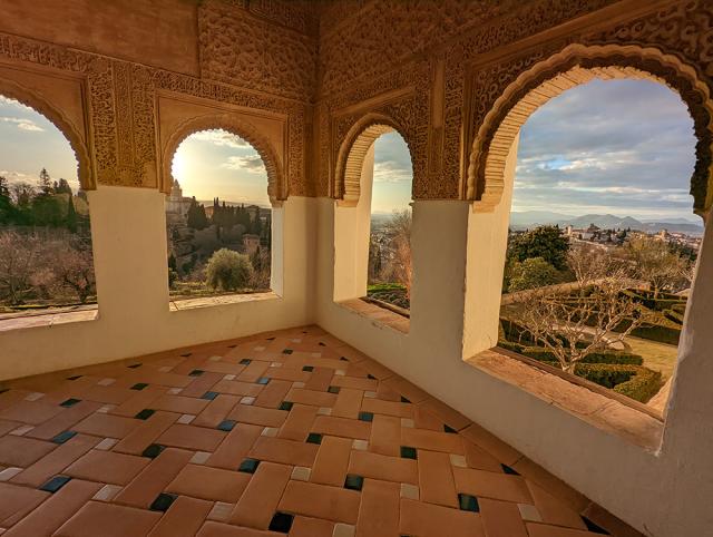 View of Granada from inside a building