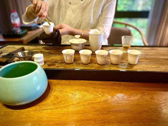 Tea cups on a table