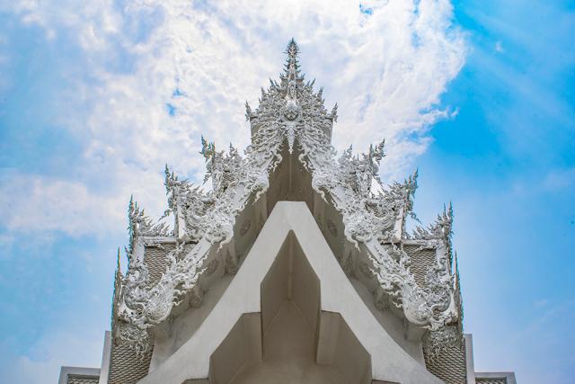 Temple with white accents 