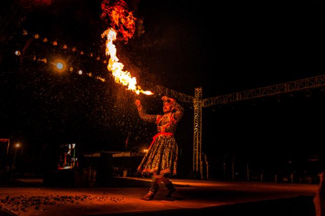 man holding fire 