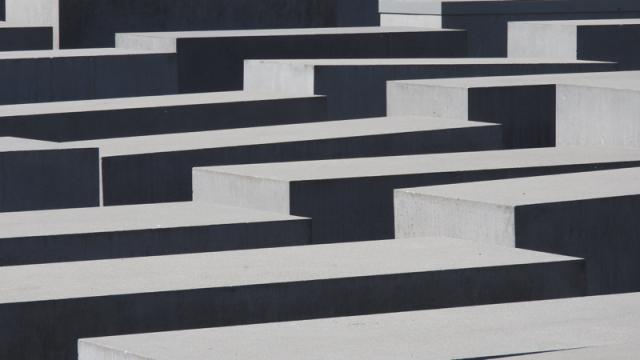 black and white striped memorial