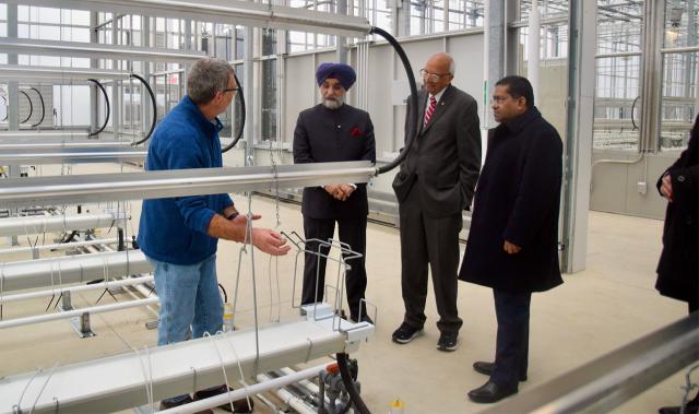 Ratan Lal and US Indian Ambassador inspect equipment