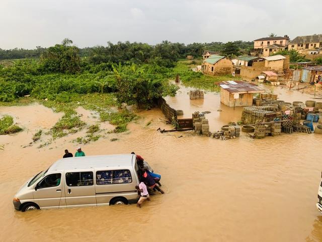 Flooded area in Nigeria