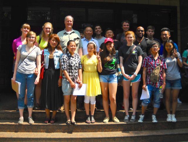 Group of Ohio State students in Chengdu, China