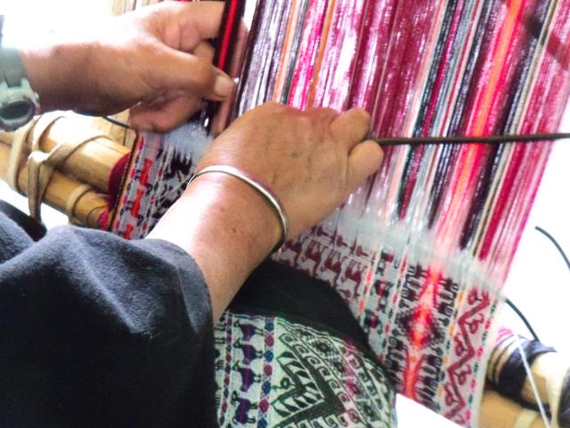 Woman weaving