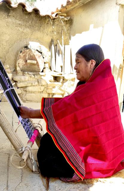 Woman weaving 