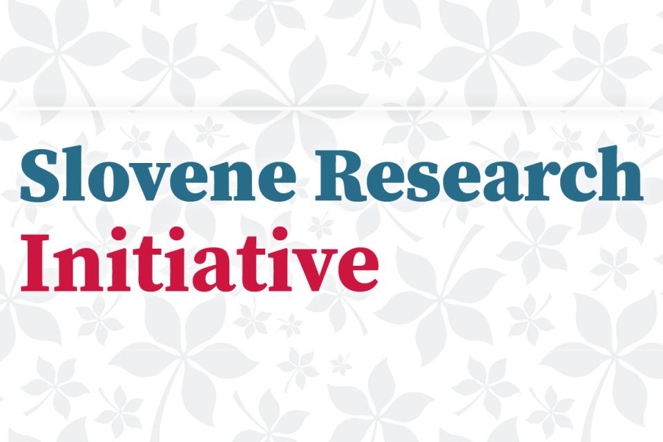 Slovene Research Initiative with Buckeye leaves as a background