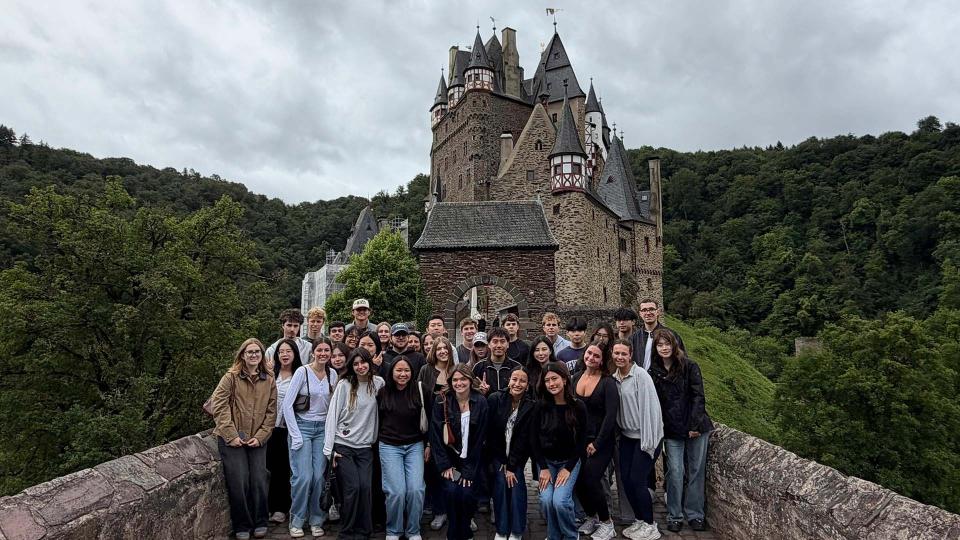 Students at castle