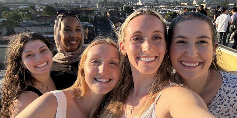 student selfie overlooking Guatemala