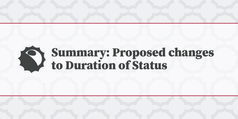 Summary: Proposed Changes to Duration of Status graphic