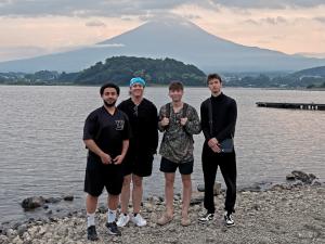 students at a mountain