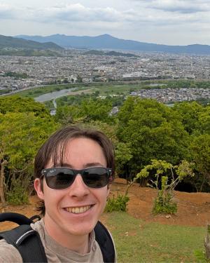 hayden overlooking countryside