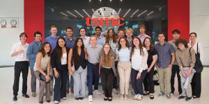 Piletz and students at TSMC headquarters. 