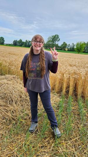 Woman standing in a field