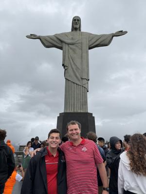 Student and teacher at Christ the Redeemer