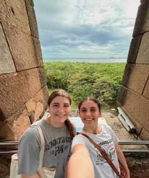 Two students taking a selfie